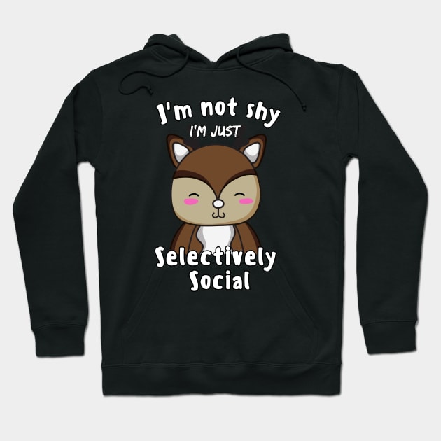 Socially Awkard Funny Selectiveky Social Hoodie by ProLakeDesigns